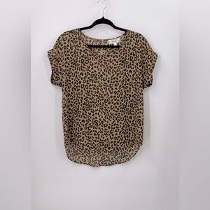 PINK ROSE Animal Print Blouse